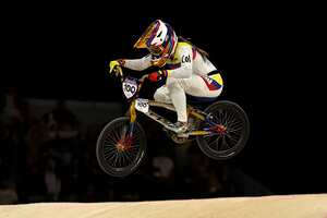 Mariana Pajón en los Olímpicos de París 2024.