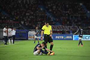 Imagen del partido entre Junior de Barranquilla y Millonarios por la fecha 1 del Grupo A de los cuadrangulares semifinales de la Liga colombiana 2024.