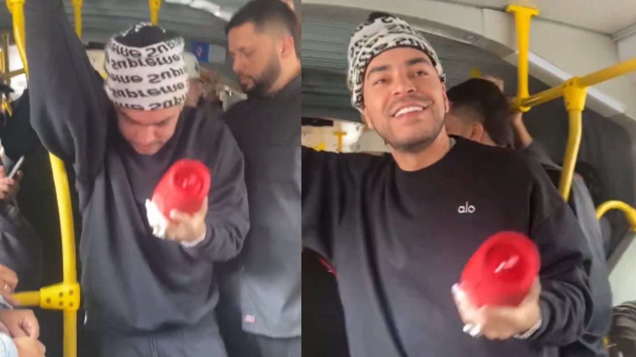 Ryan Castro se subió a cantar en TransMilenio y presentó su primer álbum.