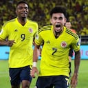 Luis Díaz celebrando uno de los goles que le encajó a la Selección de Brasil.