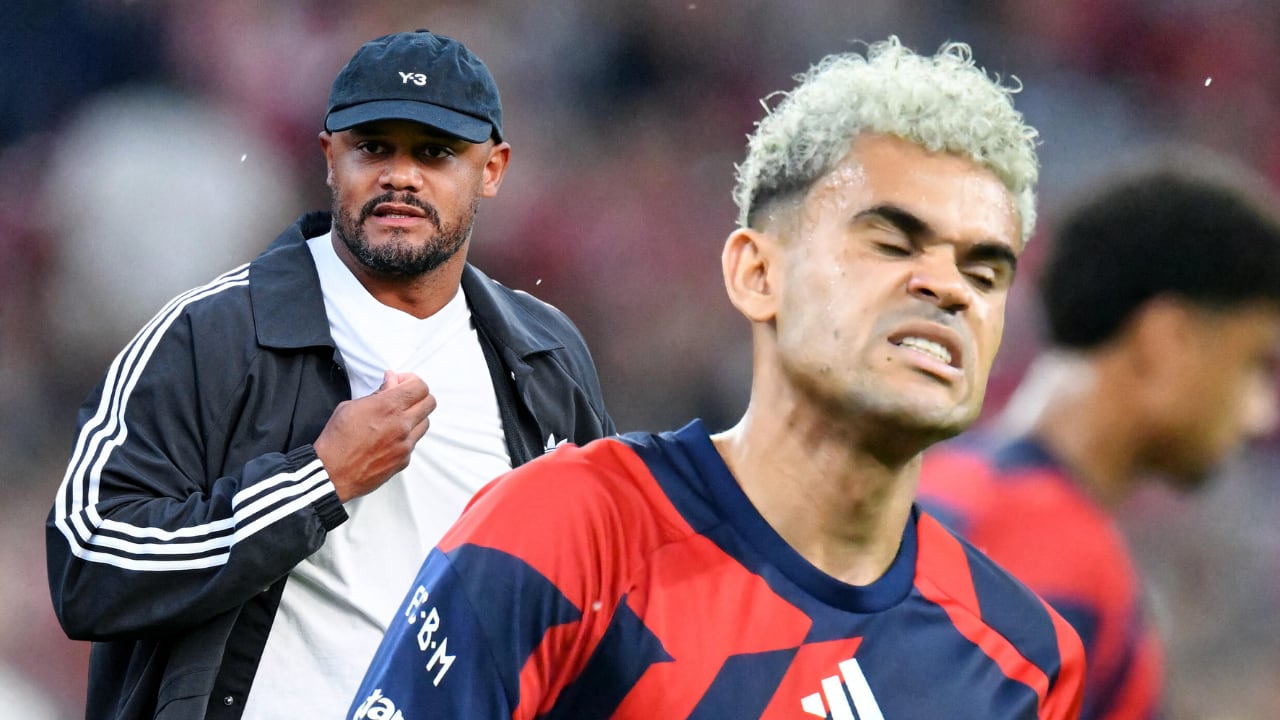Vincent Kompany y Luis Díaz. El guajiro reveló las exigencias que le hace el DT del Bayern Múnich