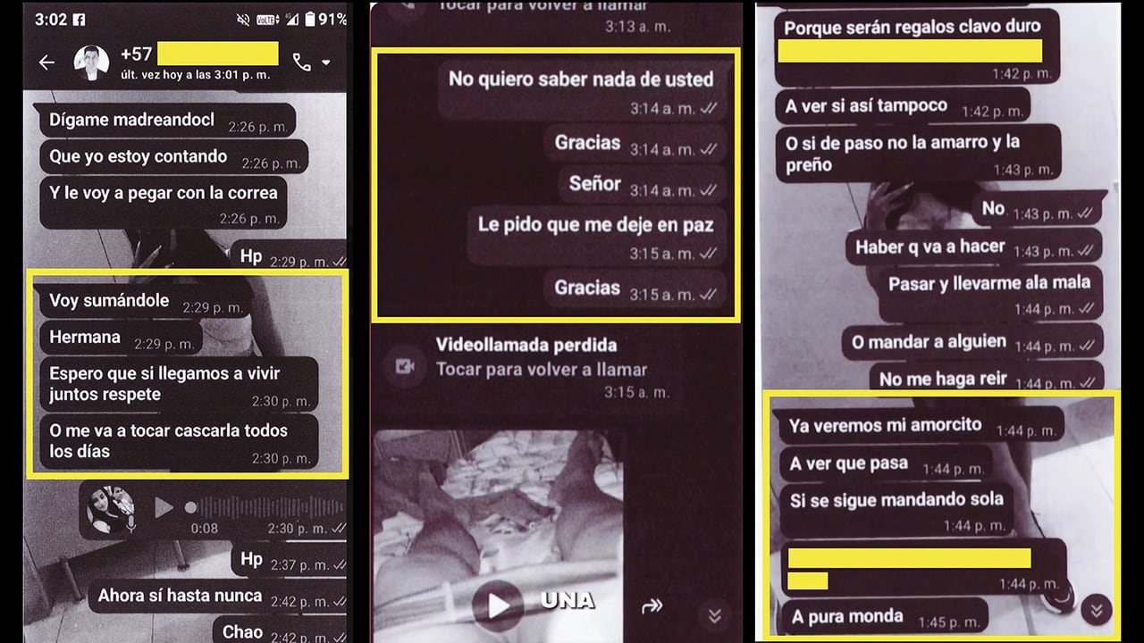 Pruebas de presunta violencia sexual.