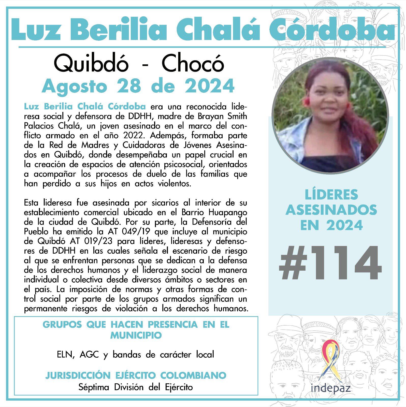 Luz Berilia Chalá Córdoba