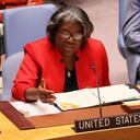 Linda Thomas-Greenfield es la embajadora estadounidense ante el Consejo de Seguridad de la ONU. (Photo by Michael M. Santiago / GETTY IMAGES NORTH AMERICA / Getty Images via AFP)