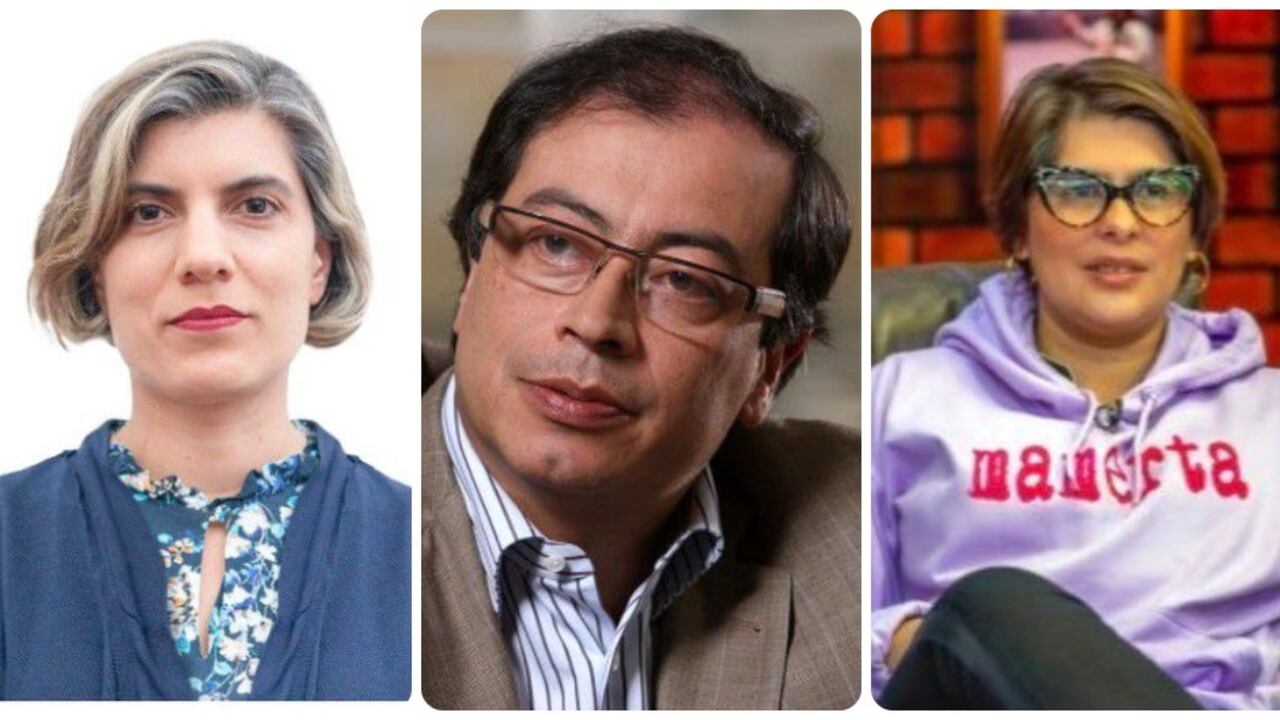 Sara Tufano, Gustavo Petro y Juana Afanador.