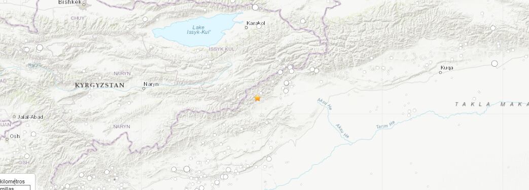 Este es el gráfico que muestra el sismo en la frontera China