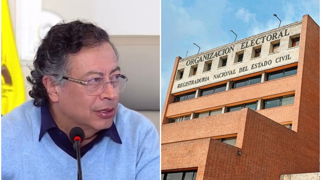 Gustavo Petro y la Registraduría.