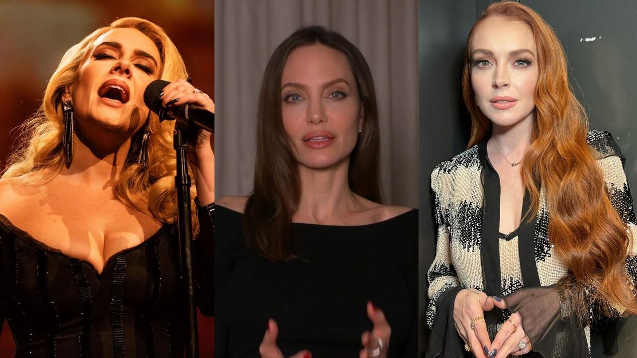 Adele, Angelina Jolie y Lindsay Lohan