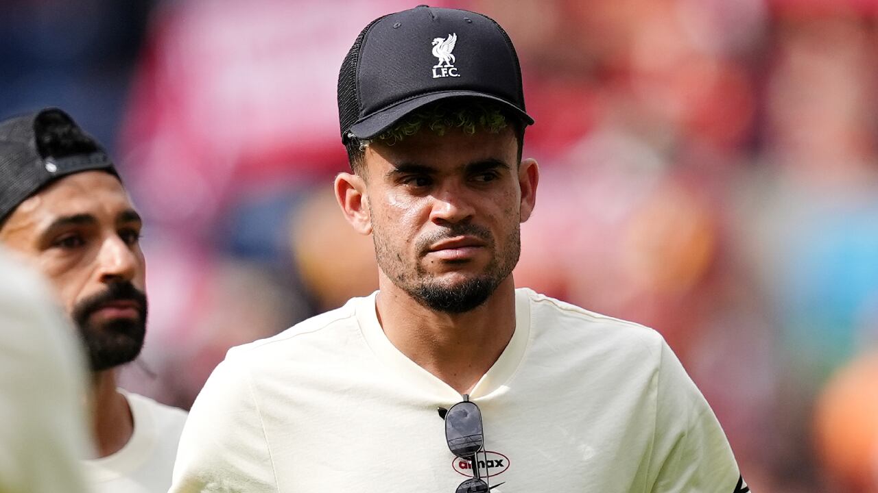 Luis Díaz durante su regreso a Liverpool