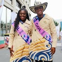 Gabardina del Comité Olímpico Colombiano en París 2024.