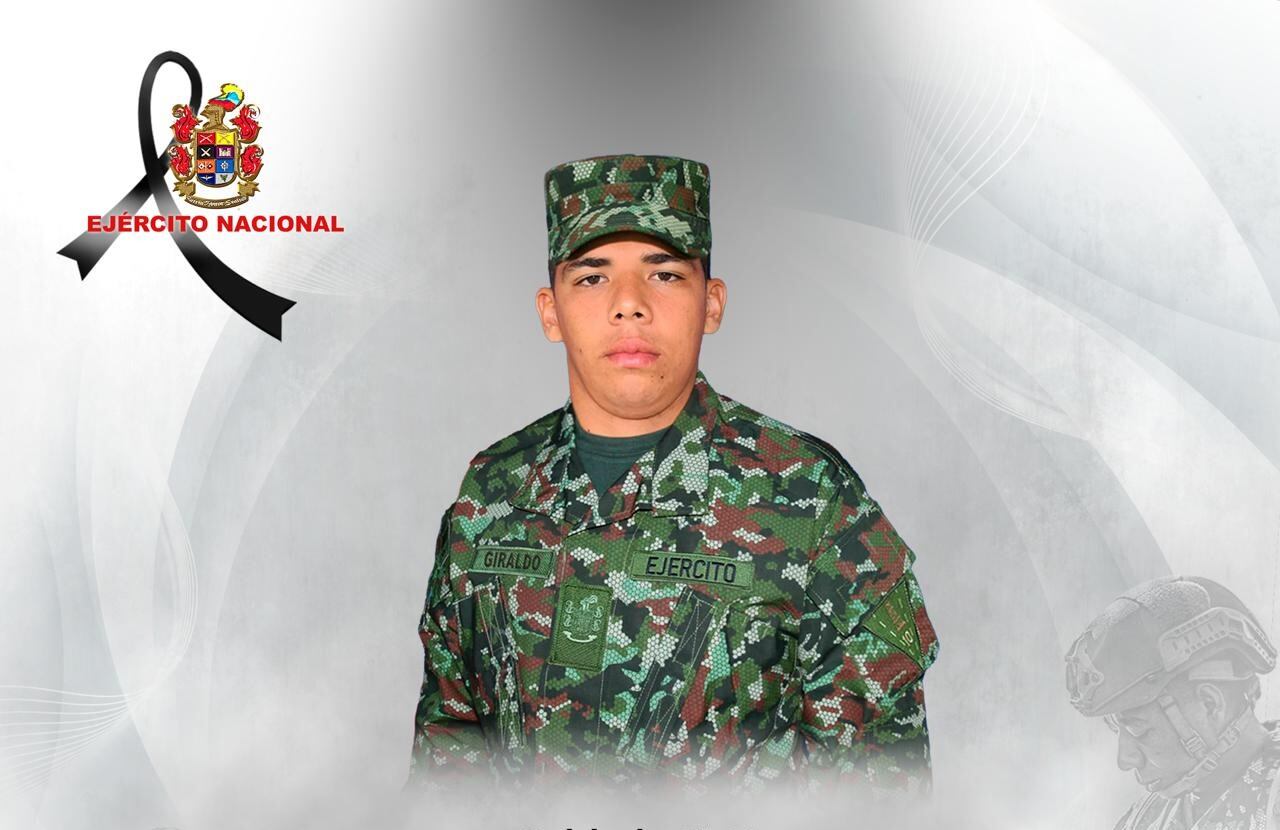 En esta acción criminal resultó asesinado el soldado Jean Carlos Giraldo Montes