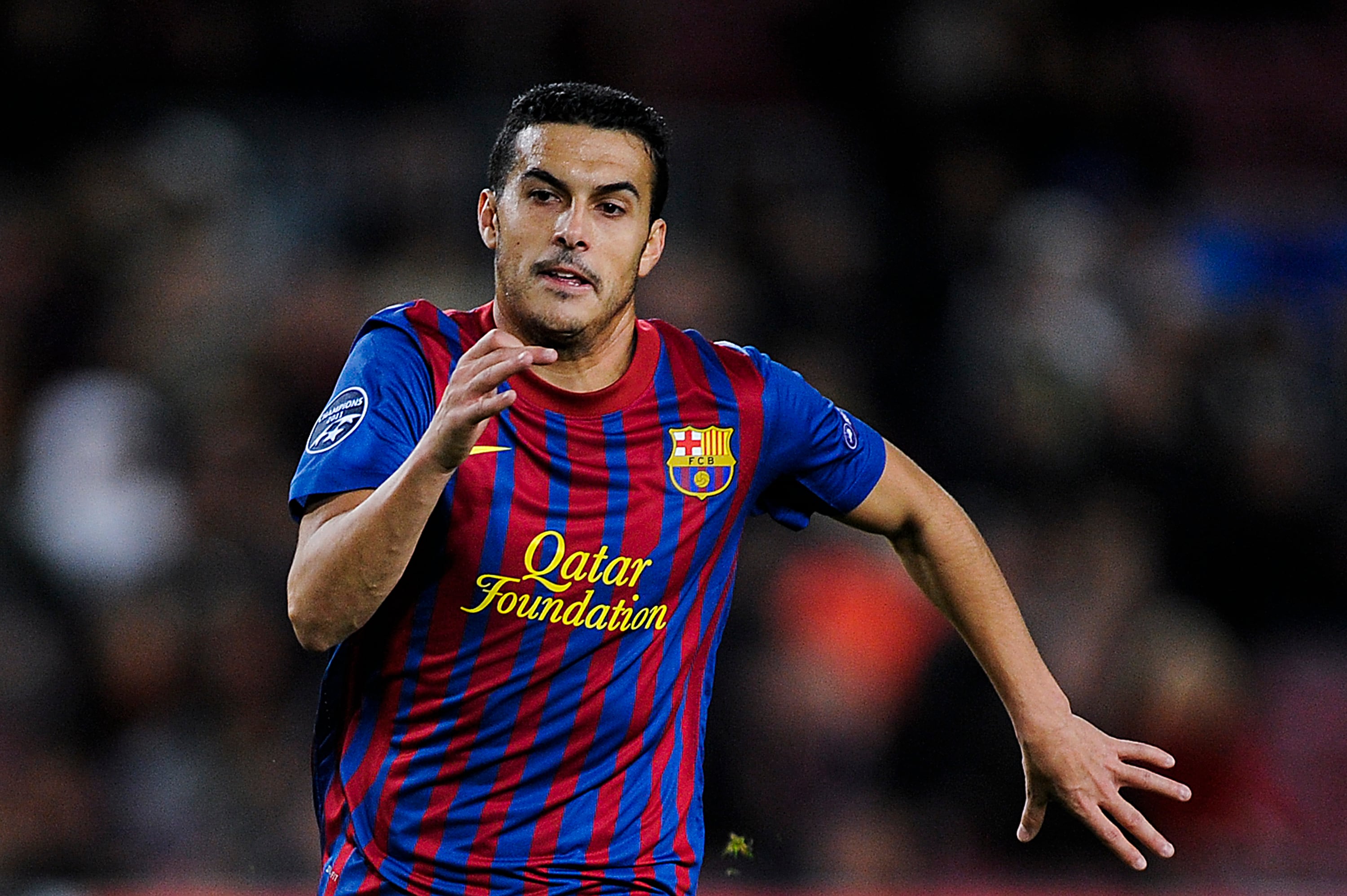BARCELONA, SPAIN - DECEMBER 06: Pedro Rodriguez of FC Barcelona looks on during the UEFA Champions League group H match between FC Barcelona and FC BATE Borisov at Camp Nou on December 6, 2011 in Barcelona, Spain. FC Barcelona won 4-0. (Photo by David Ramos/Getty Images)