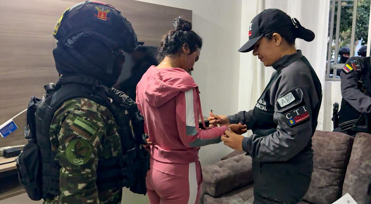 Momento de la captura de alias Sara.