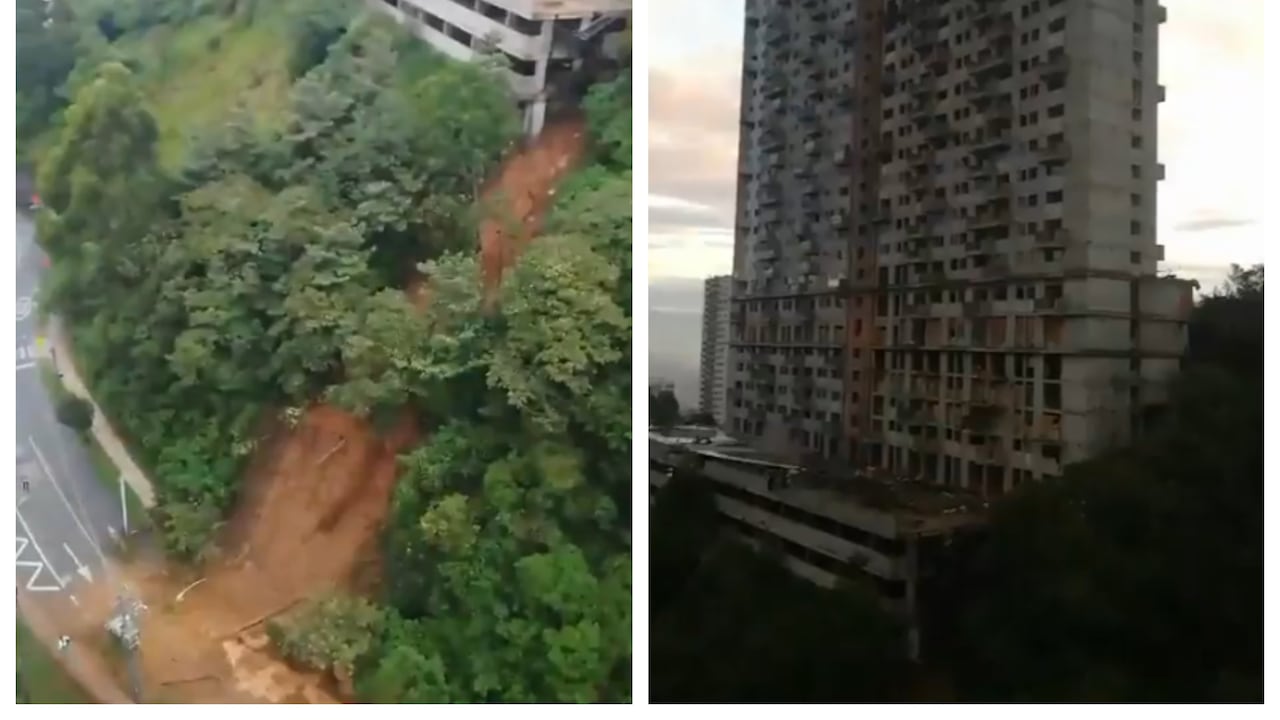 Movimiento en masa en edificio Trrazo en Sabaneta tiene en alerta a sus vecinos.