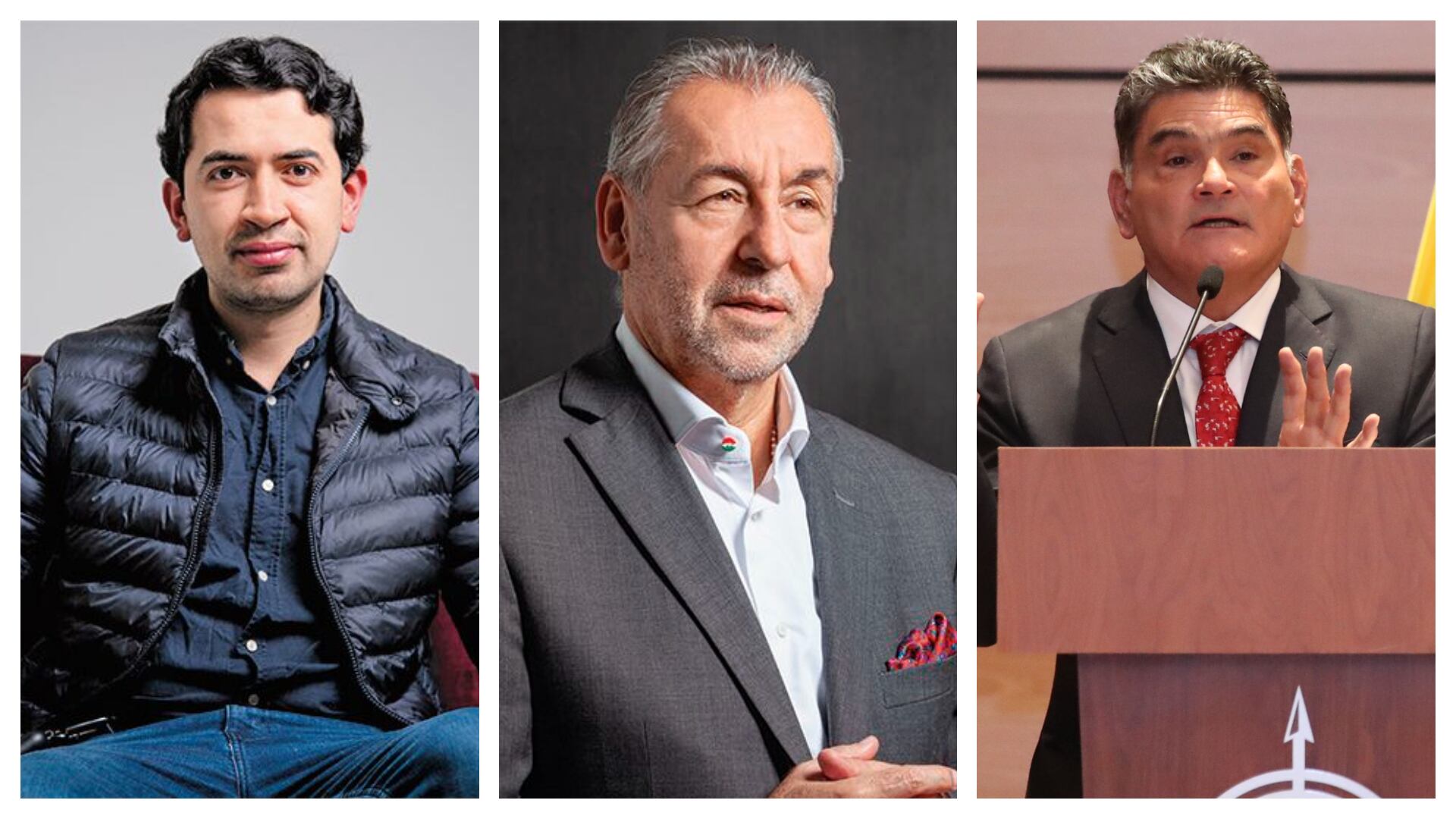 Daniel Briceño, Jorge Londoño y Gregorio Eljach.