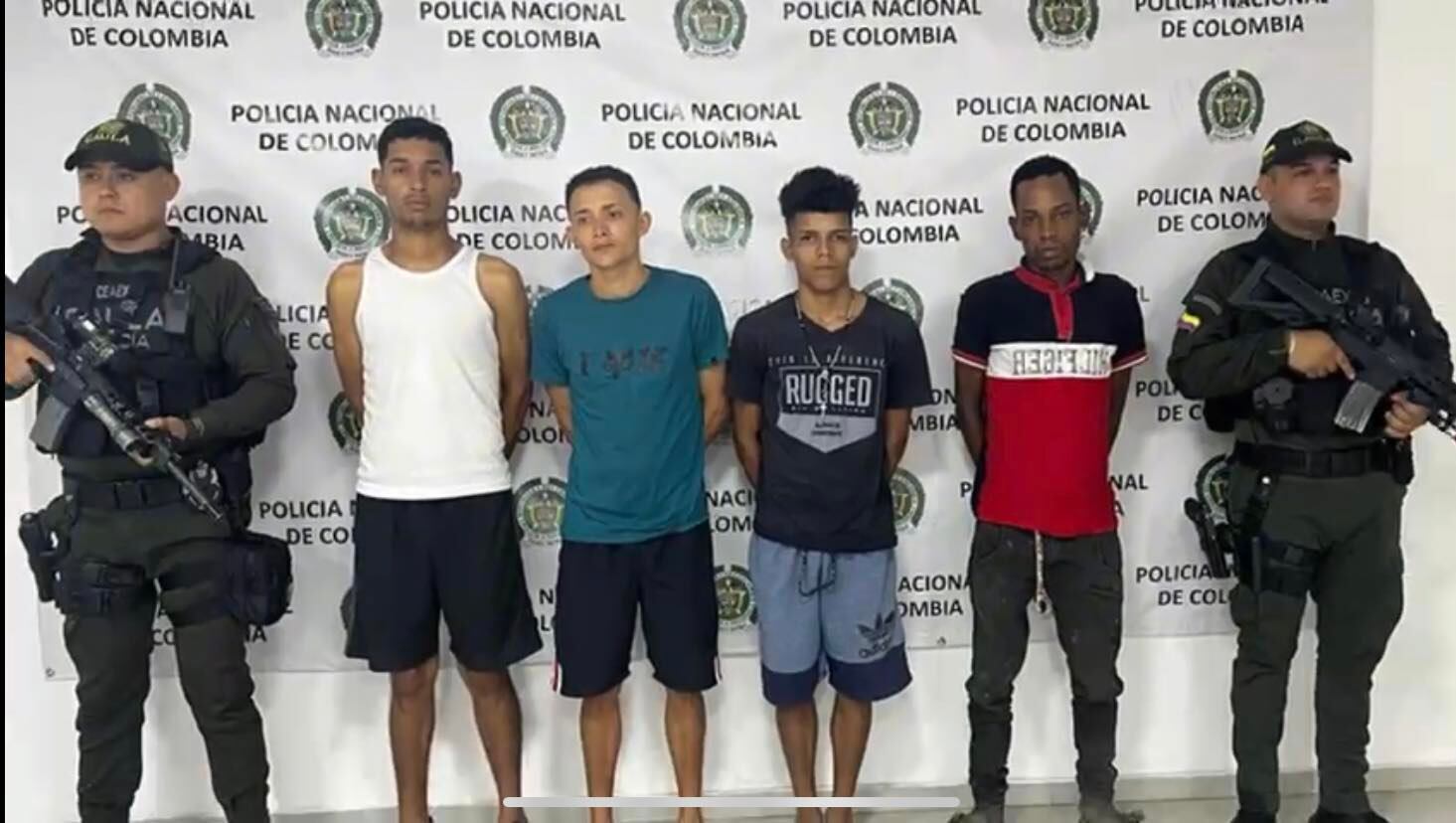 Estos fueron los presuntos delincuentes capturados.