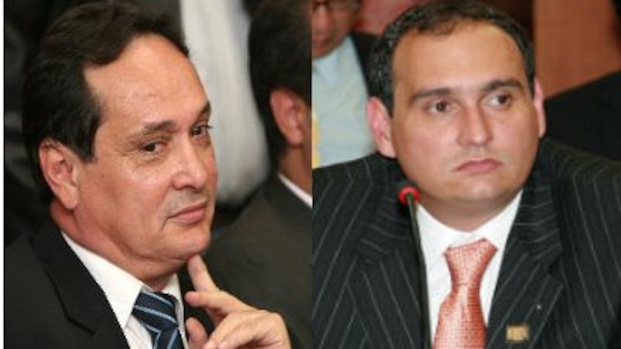 Jairo Enrique Merlano y su hijo Eduardo Carlos Merlano.