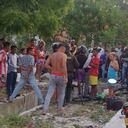 En este sector del barrio Me Quejo la comunidad halló los bultos