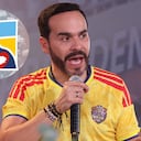 Abelardo De La Espriella y el logo del Centro Democrático.