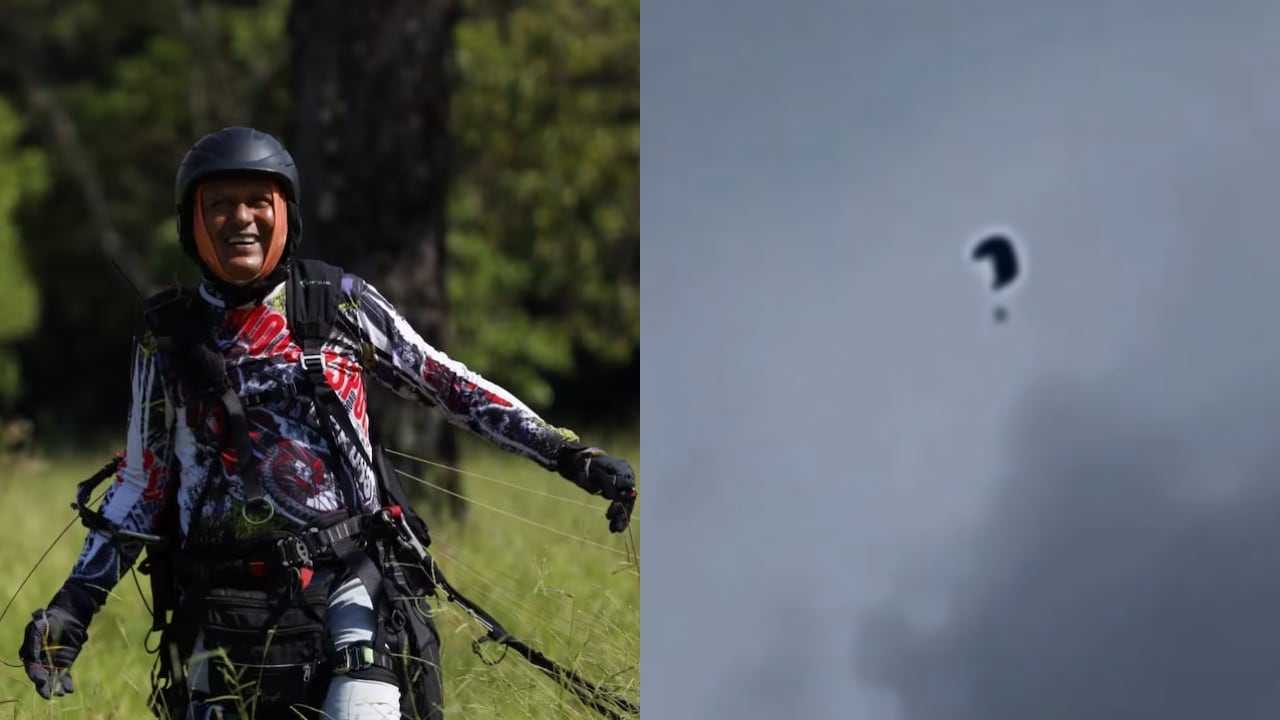 El parapentista Luis Adriano Sanabria