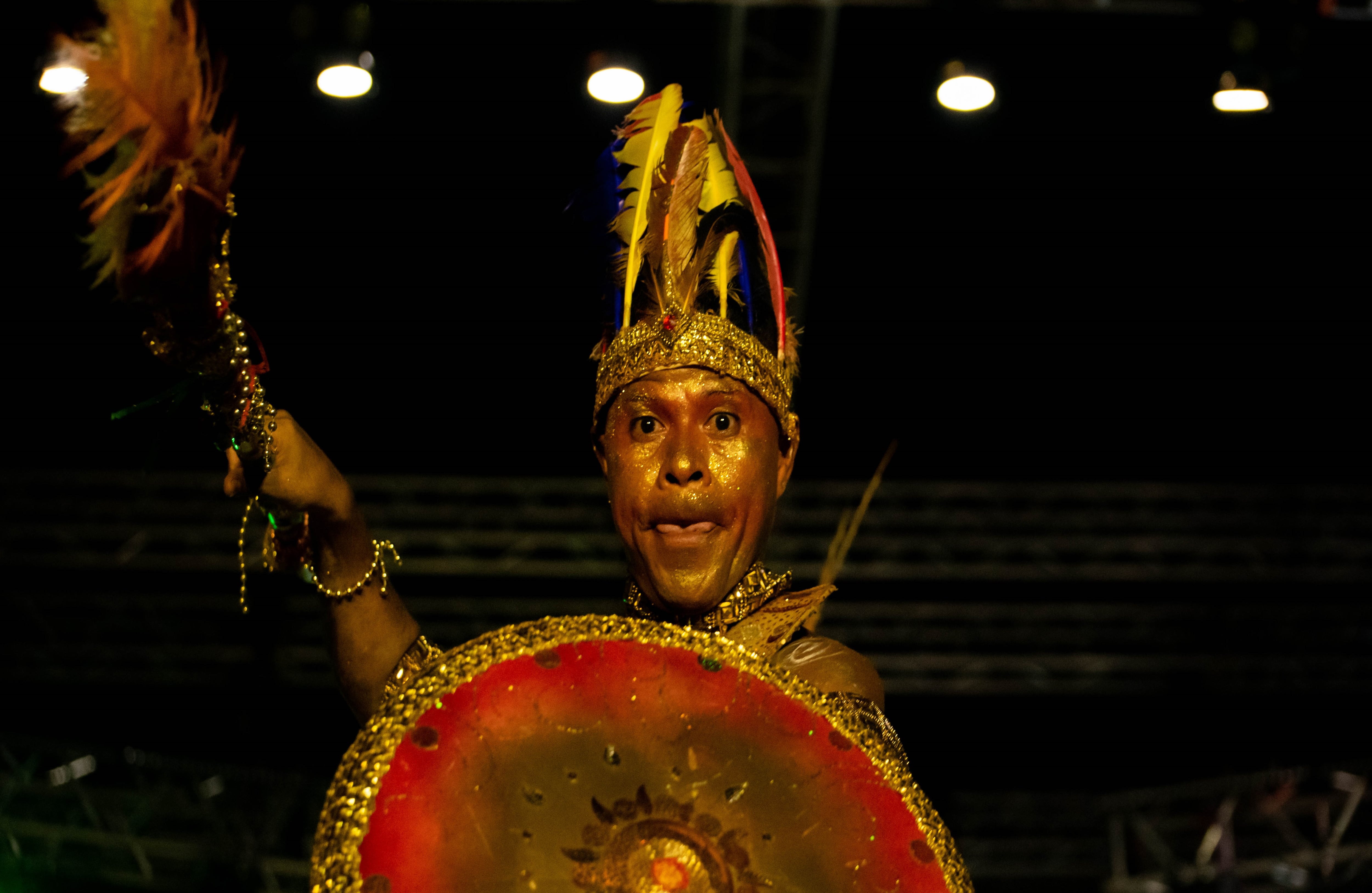 El Indio, uno de los actores festivos más representativos en las Fiestas de Independencia del 11 de noviembre en Cartagena.