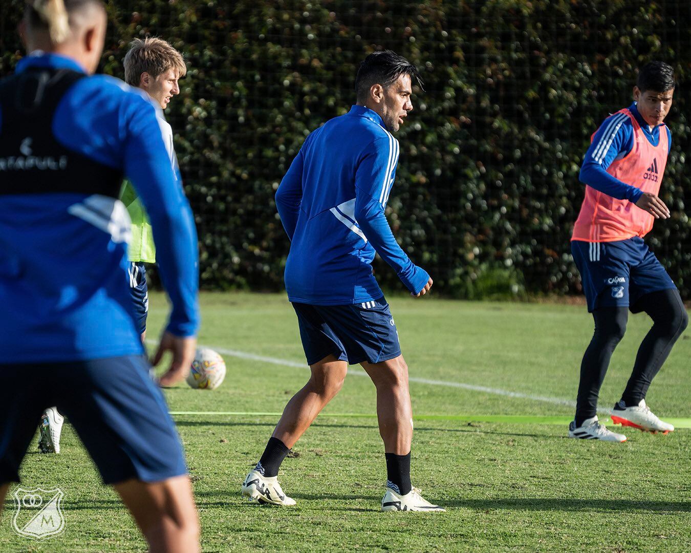 Falcao en su primer entrenamiento con Millonarios.