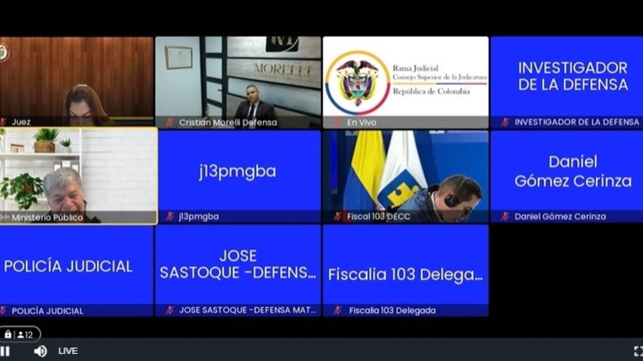 Audiencia del juez José Sastoque.