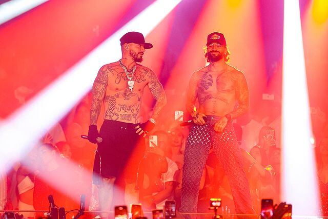 J Balvin y Maluma compartieron tarima en Ibiza.
