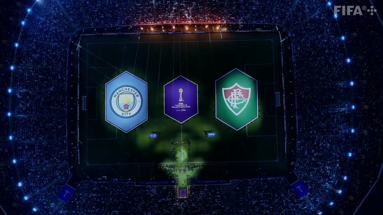 Así fue la entrada de Manchester City y Fluminense a la cancha en Yeda