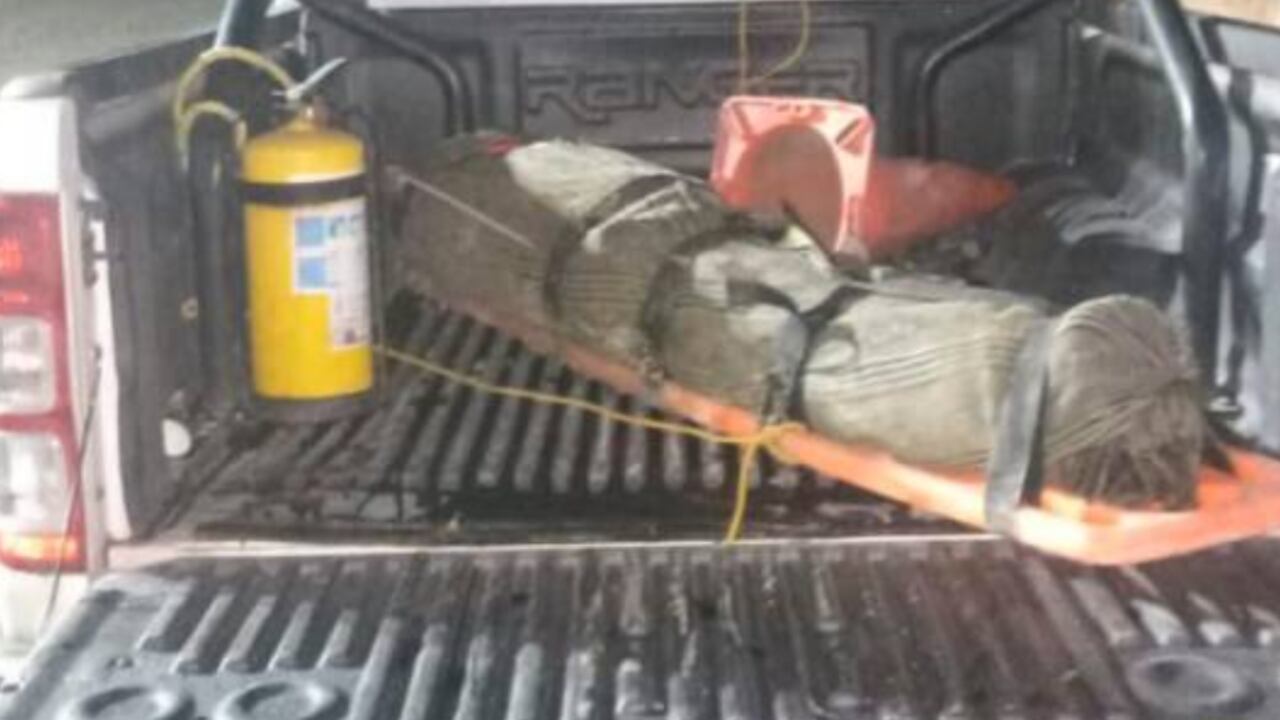 Cadáver de minero informal que murió en socavones de Buriticá, Antioquia.