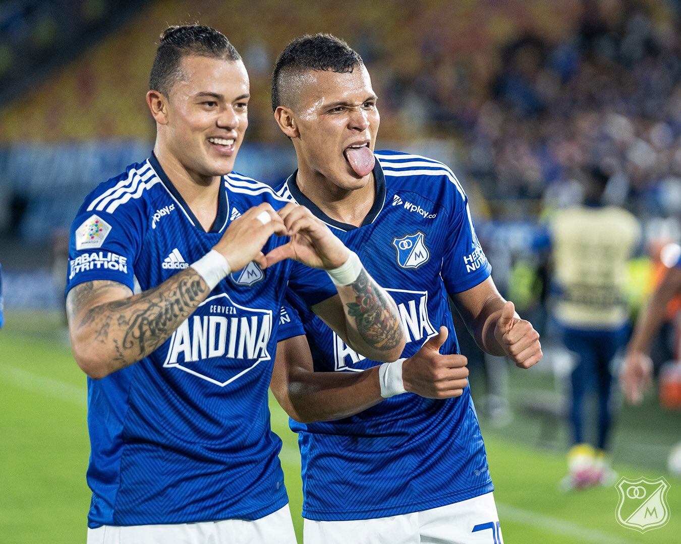 Leonardo Castro le dio la victoria a Millonarios ante Boyacá Chicó. Foto: @Millonarios.