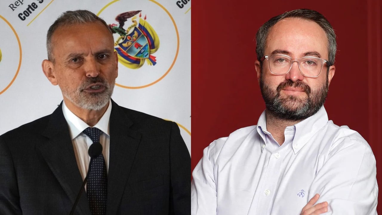 El magistrado Jorge Hernán Díaz Soto y el senador Ciro Ramírez.