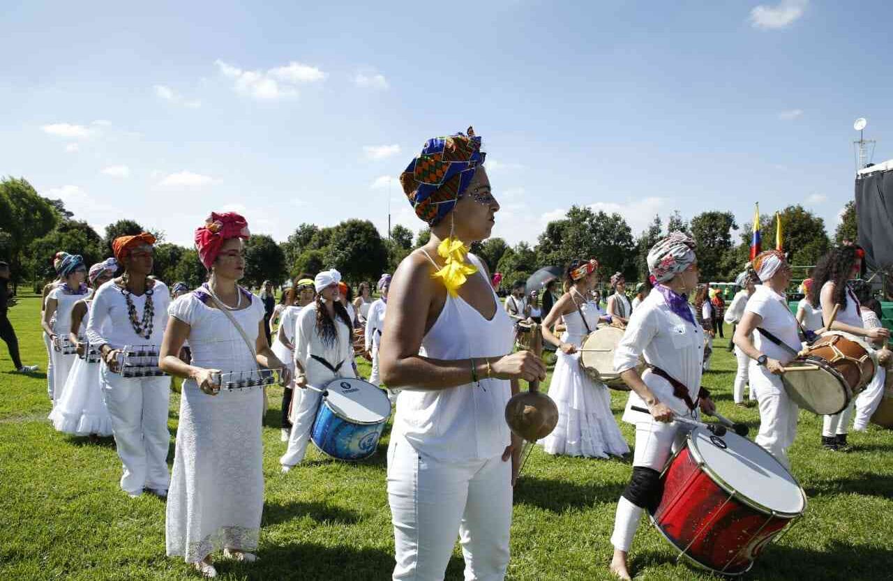 El grupo Ululá presentó uno de los actos culturales que enriqueció el evento de posesión de la alcaldesa. Foto: Esteban Vega