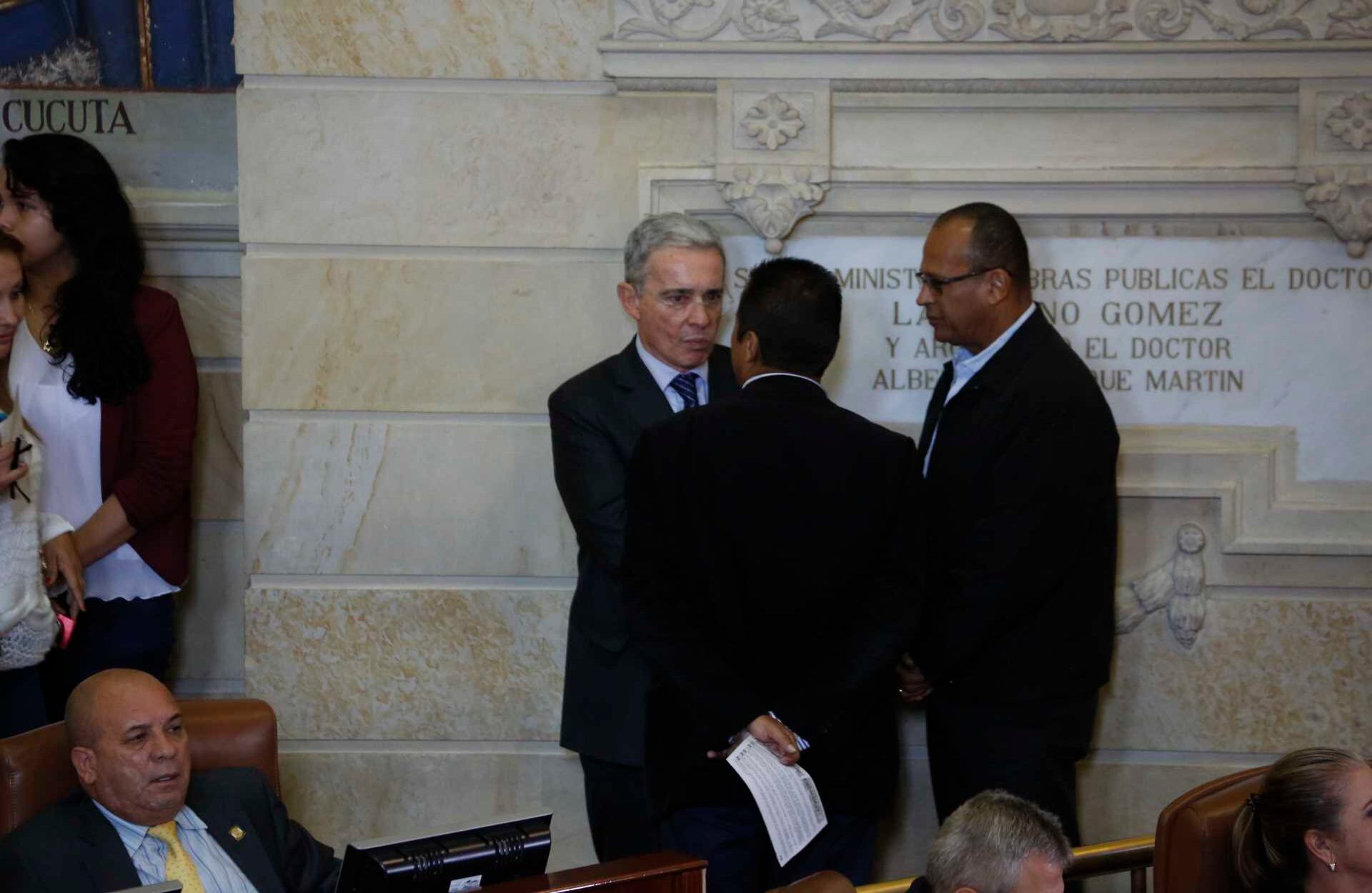Álvaro Uribe, expresidente de la República y actual senador de la República, también es otro de los políticos víctimas del conflicto, intervino a nombre de su partido para lanzar críticas a los acuerdos de La Habana y advertir que podrían generar nuevas víctimas. / Foto: Guillermo Torres / SEMANA.