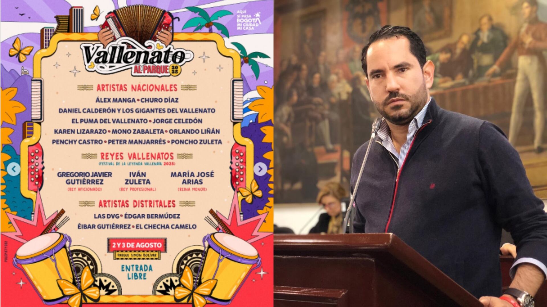 El concejal Rolando González presentó las cifras detrás de la segunda versión de Vallenato al Parque 2025.