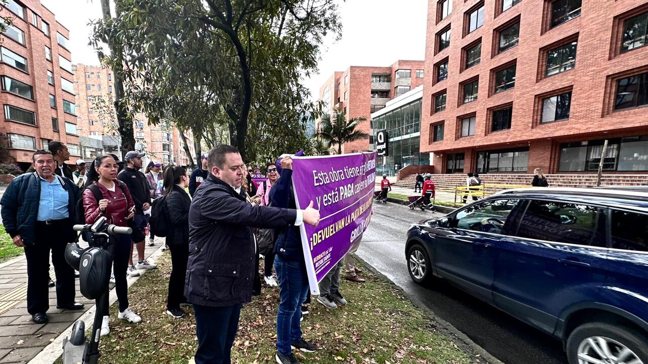 El concejal Juan Felipe Grillo lideró el plantón.
