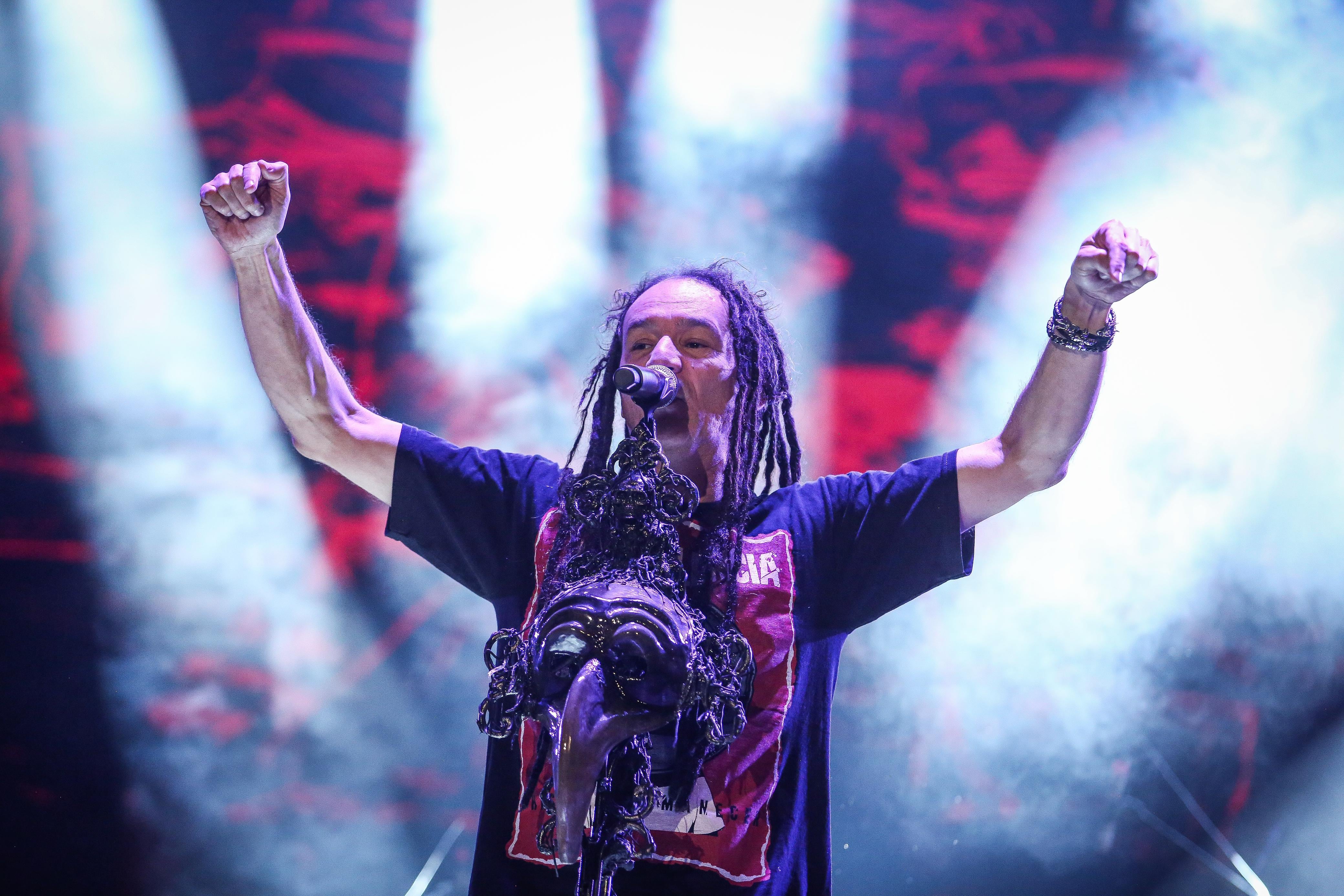 La Pestilencia en PazRock, en la Plaza de Bolívar, Bogotá, 12 de abril de 2024.