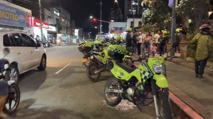 El ataque se registró en el parque principal de Floridablanca.