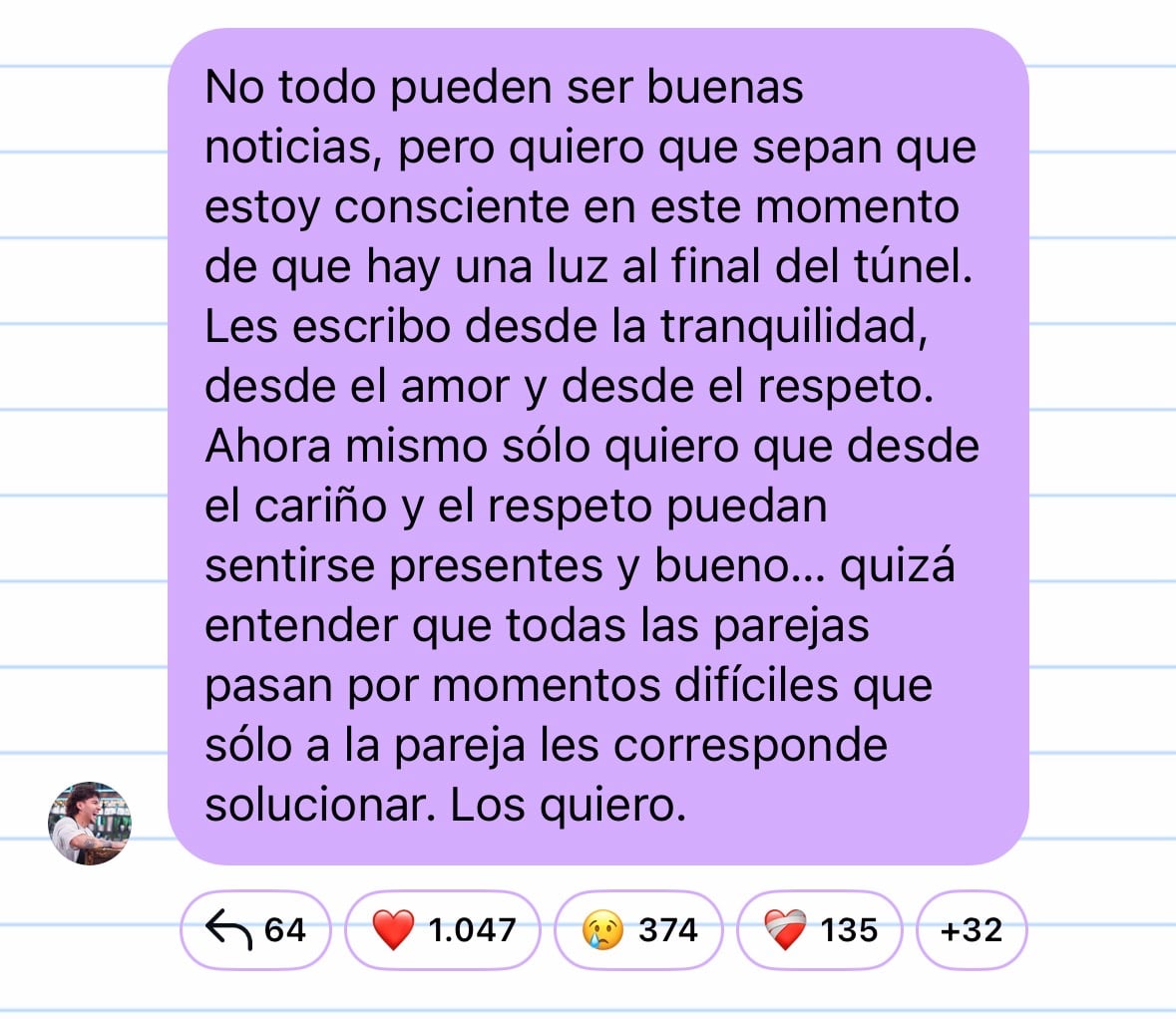 Sebastián Villalobos se pronunció tras su ruptura con Camila Santamaría.