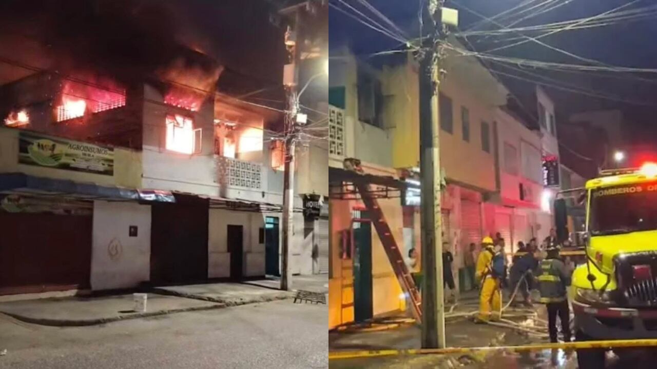 Esta fue la escena que se vivió por cuenta del incendio en esta zona del Huila.