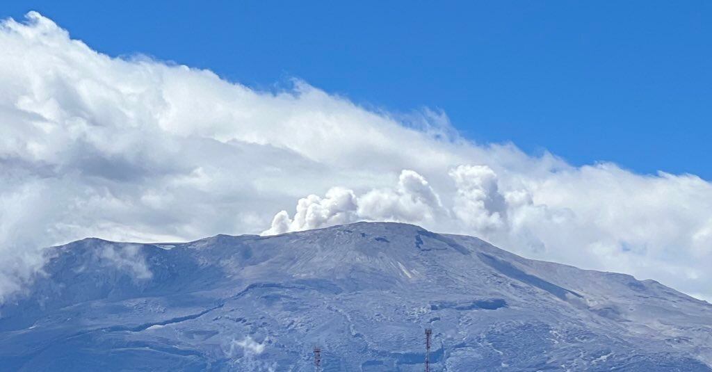 Así se encuentra el volcán.