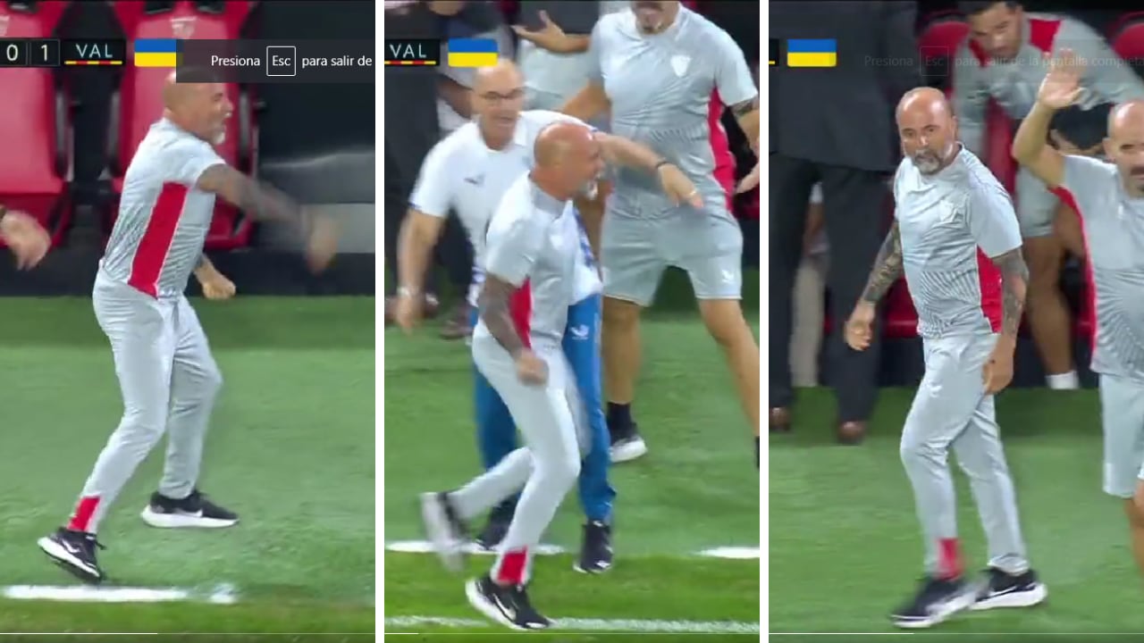 El entrenador argentino, Jorge Sampaoli, no se contuvo con una anotación de su equipo, Sevilla.