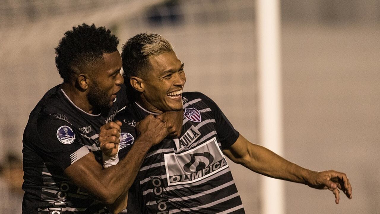 Teófilo Gutiérrez celebra el gol de la victoria ante Plaza Colonia.