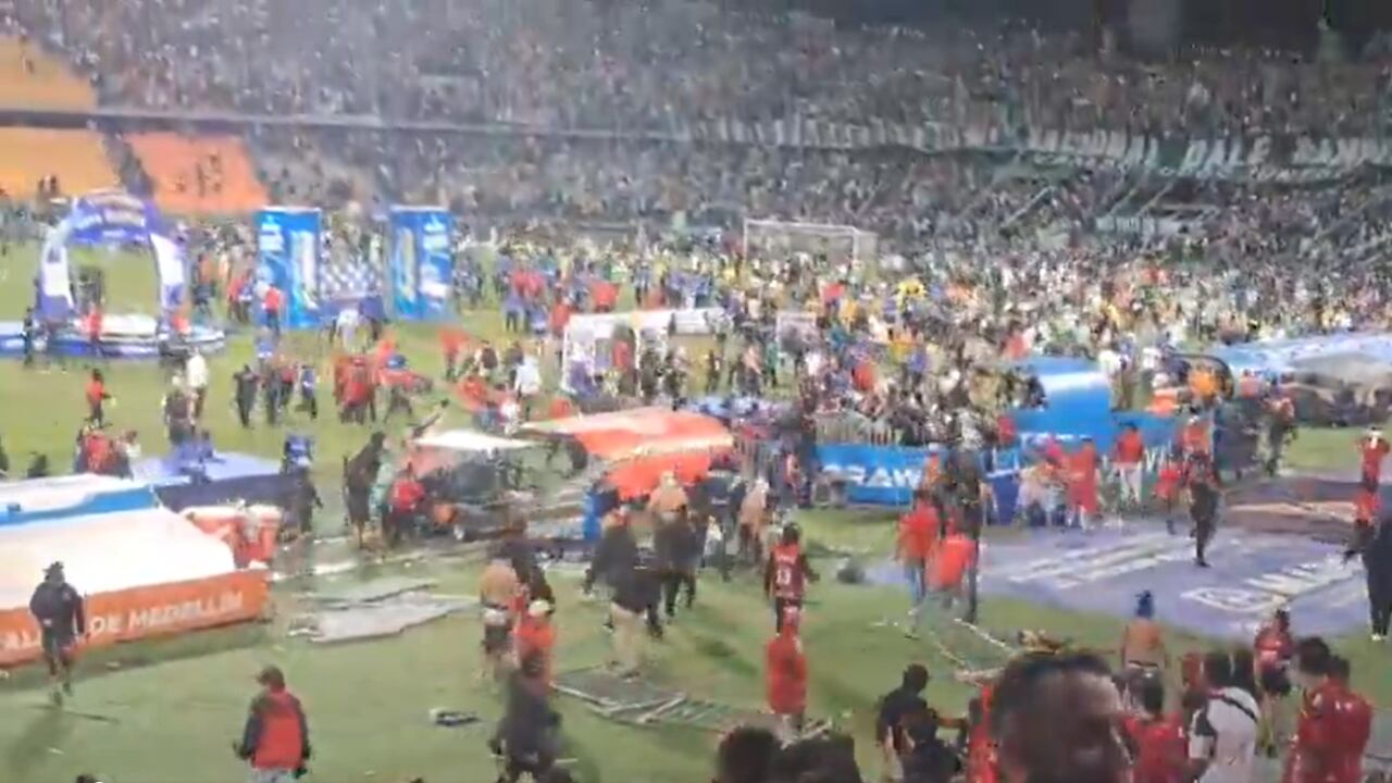 Caos en el Atanasio Girardot luego de la final Nacional vs. Medellín por Copa BetPlay.
