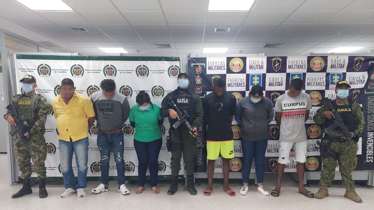 Fueron seis los capturados por los delitos de extorsión, secuestro y concierto para delinquir agravado.