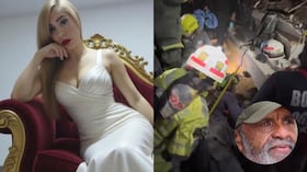 Daniela Largo, el momento del rescate y su papá.