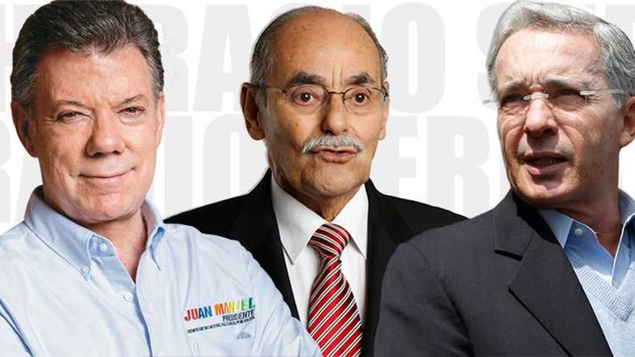Juan Manuel Santos, Horacio Serpa y Álvaro Uribe