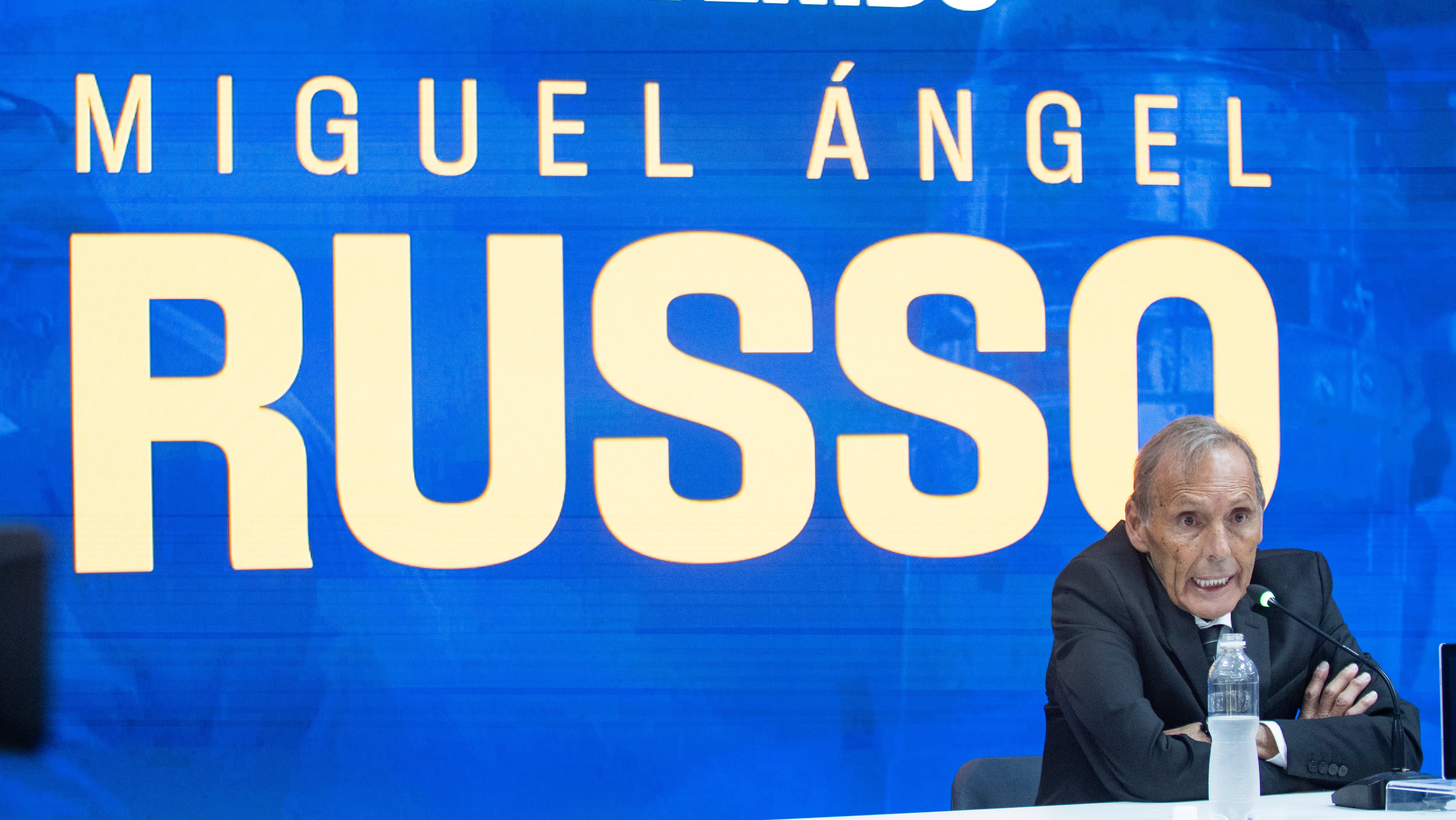 Miguel Ángel Russo cuando asumió como entrenador de Boca Juniors