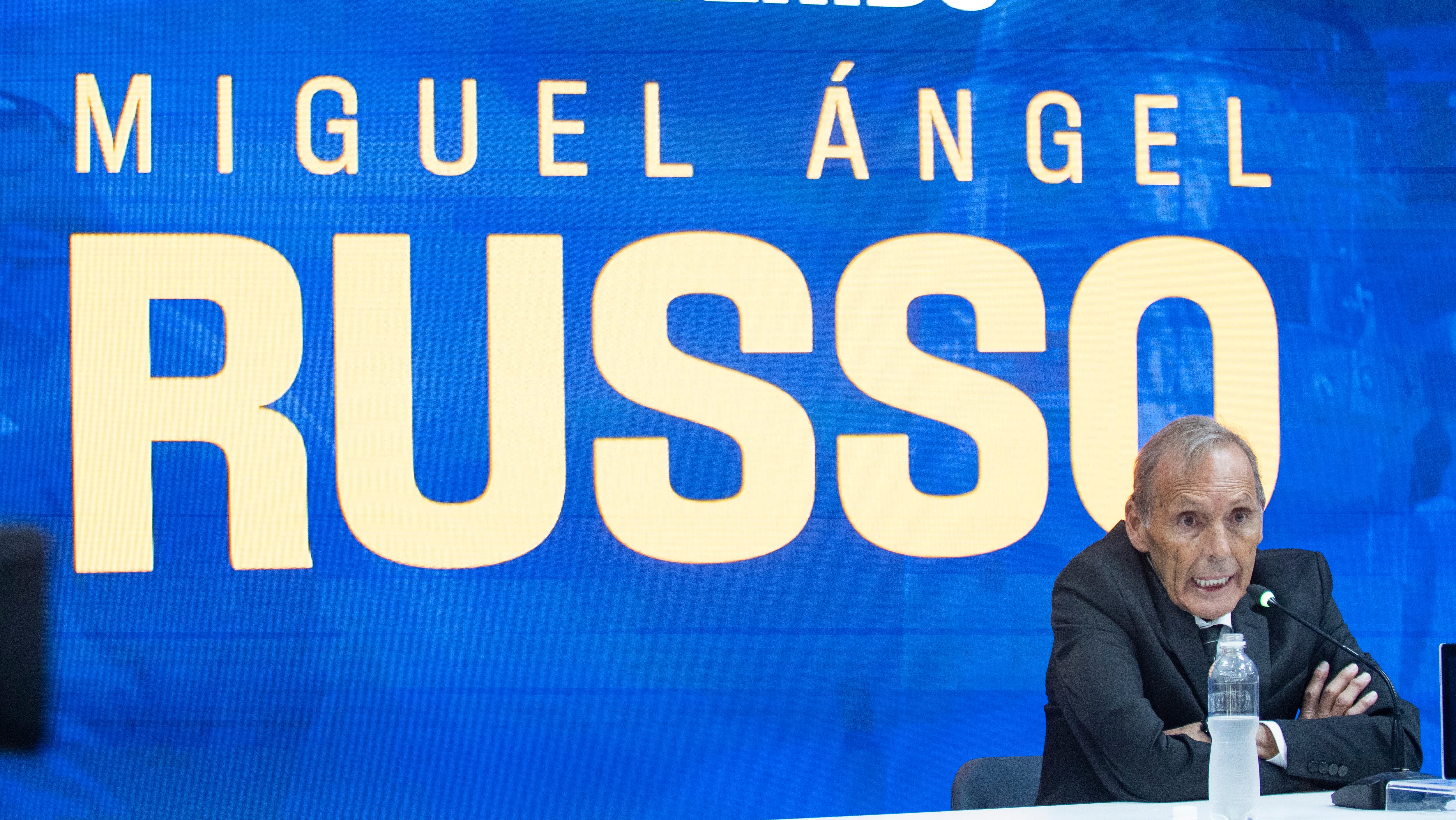 Miguel Ángel Russo cuando asumió como entrenador de Boca Juniors