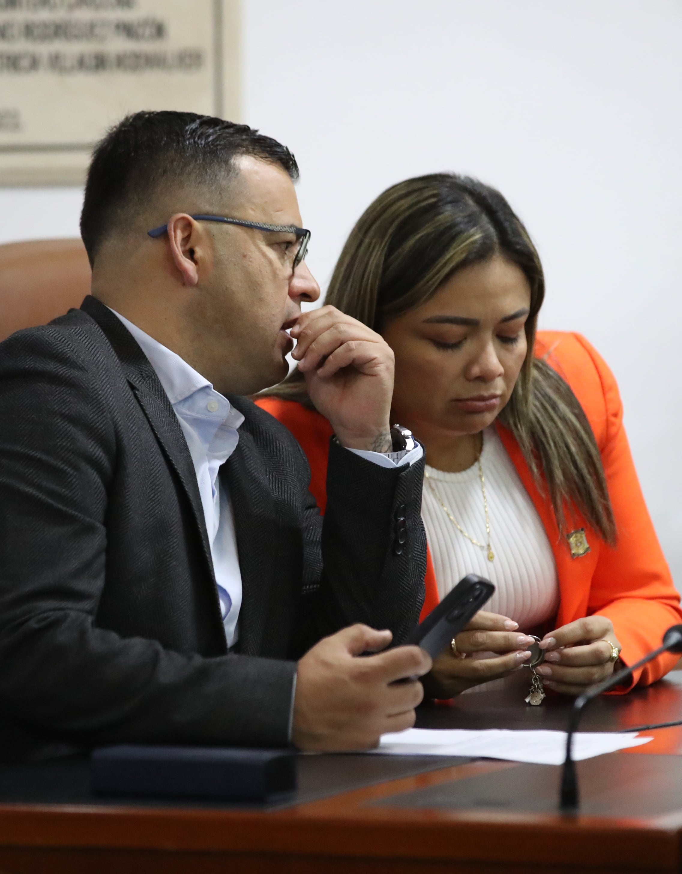 Jaime Raul Salamanca Presidente de la Cámara de Representantes y Lina María Garrido Representante a la Cámara